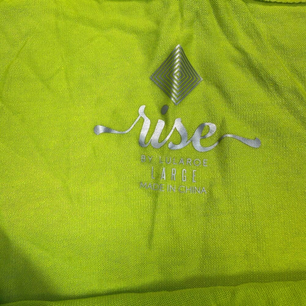 NWT Rise by LuLaRoe Women's Large Lime Green Fearlessly Authentic Muscle Top - Picture 2 of 11